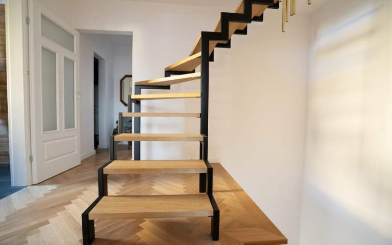 metal and wood Staircase