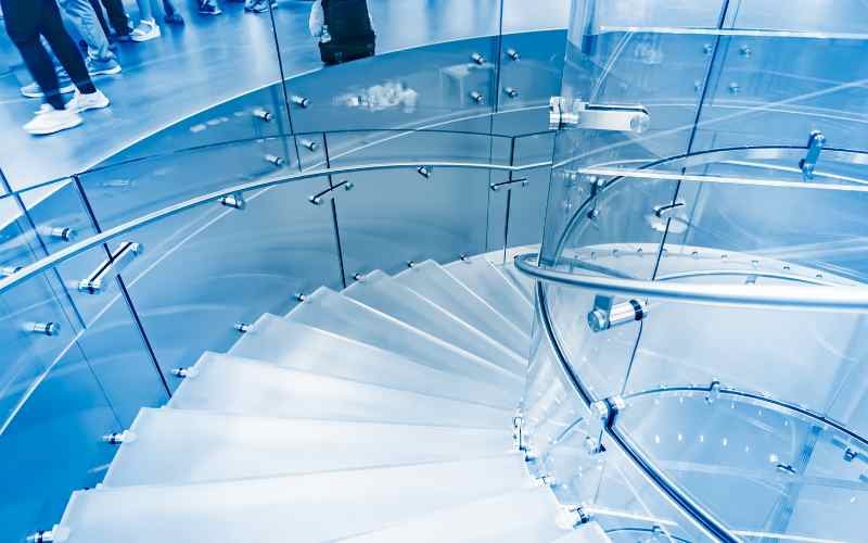 Glass and Steel Staircase 